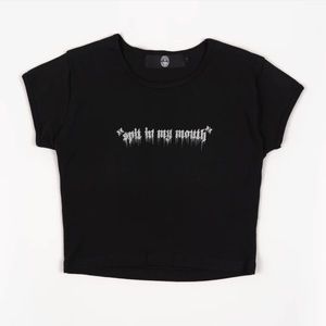 Spit in my mouth baby tee